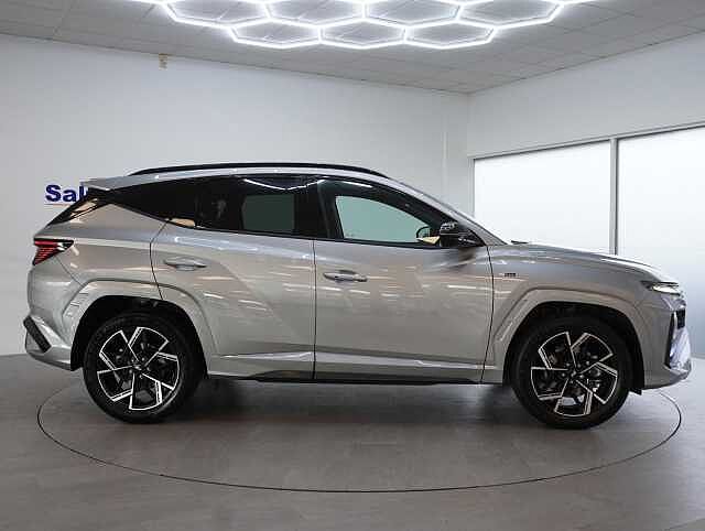 Hyundai TUCSON 1.6 T-GDi N Line SUV 5dr Petrol Hybrid Auto Euro 6 (s/s) (215 ps) Shimmering Silver