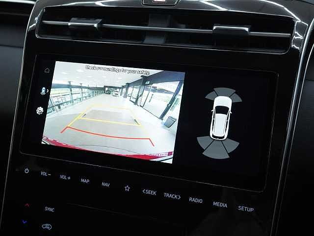 Hyundai TUCSON 1.6 h T-GDi Premium SUV 5dr Petrol Hybrid Auto Euro 6 (s/s) (230 ps) Engine Red